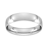 Goldsmiths 5mm Traditional Court Standard Wedding Ring In 18 Carat White Gold