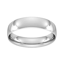 08308598 - 5mm Traditional Court Standard Wedding Ring In 18 Carat White Gold