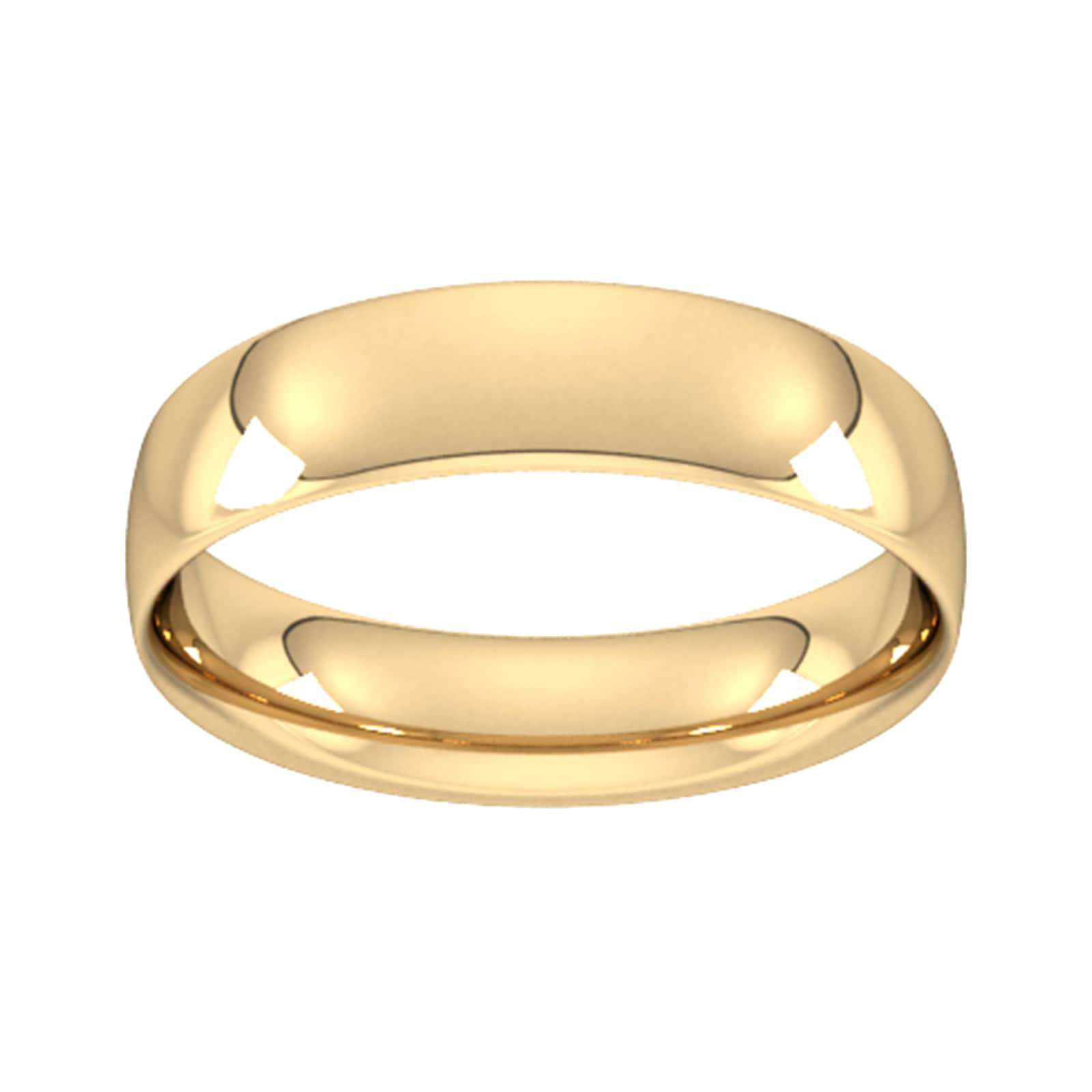 5mm Traditional Court Standard Wedding Ring In 18 Carat Yellow Gold - Ring Size T