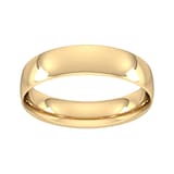 Goldsmiths 5mm Traditional Court Standard Wedding Ring In 18 Carat Yellow Gold