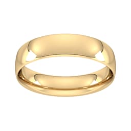 08308599 - 5mm Traditional Court Standard Wedding Ring In 18 Carat Yellow Gold