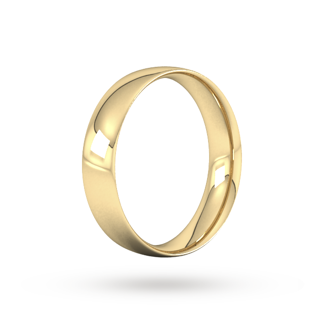 Goldsmiths 5mm Traditional Court Standard Wedding Ring In 18 Carat Yellow Gold