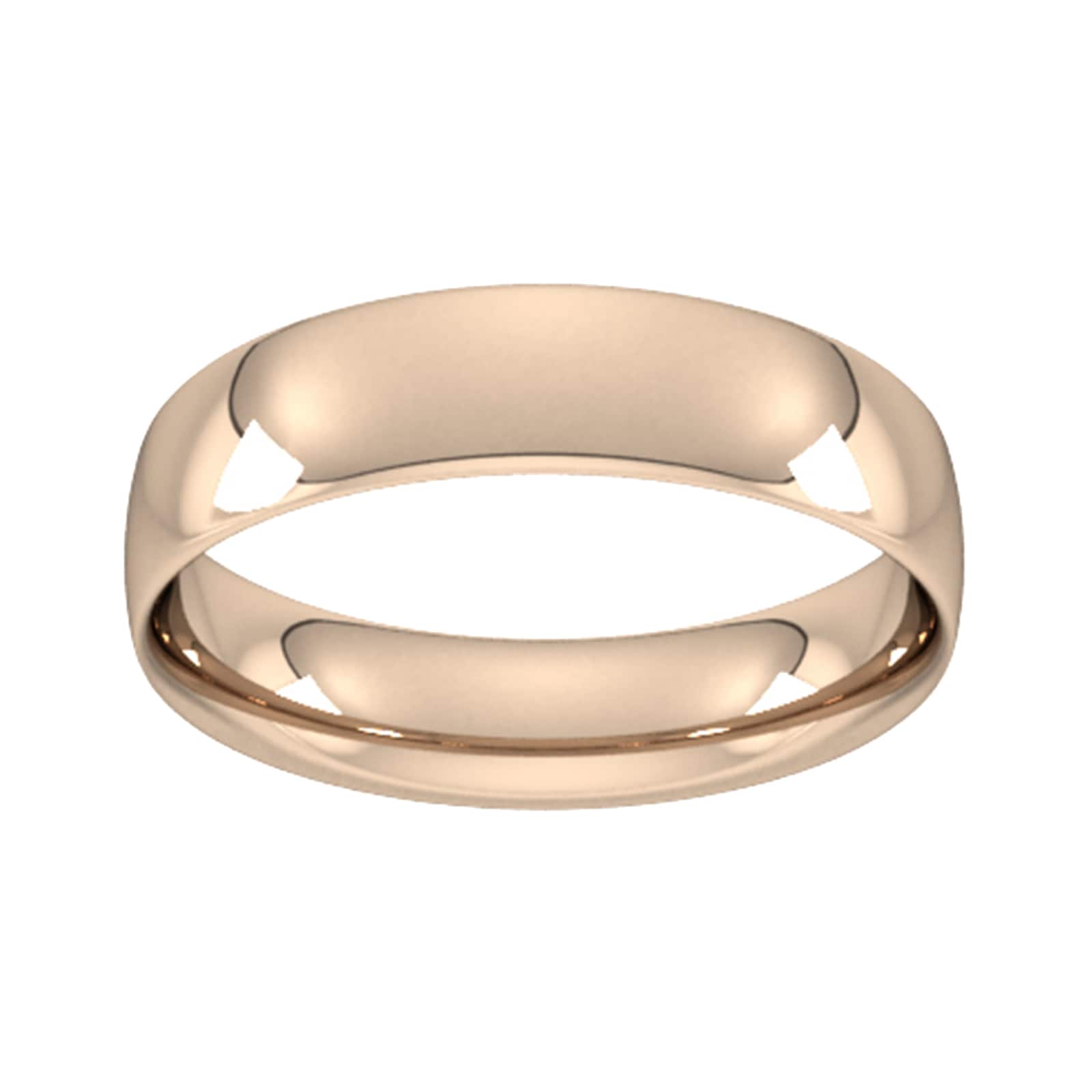 5mm Traditional Court Standard Wedding Ring In 18 Carat Rose Gold - Ring Size T