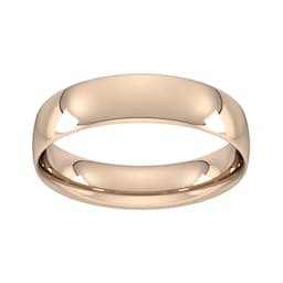08308600 - 5mm Traditional Court Standard Wedding Ring In 18 Carat Rose Gold