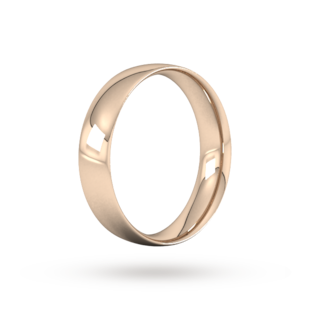 Goldsmiths 5mm Traditional Court Standard Wedding Ring In 18 Carat Rose Gold