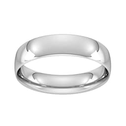08308601 - 5mm Traditional Court Standard Wedding Ring In 950 Palladium