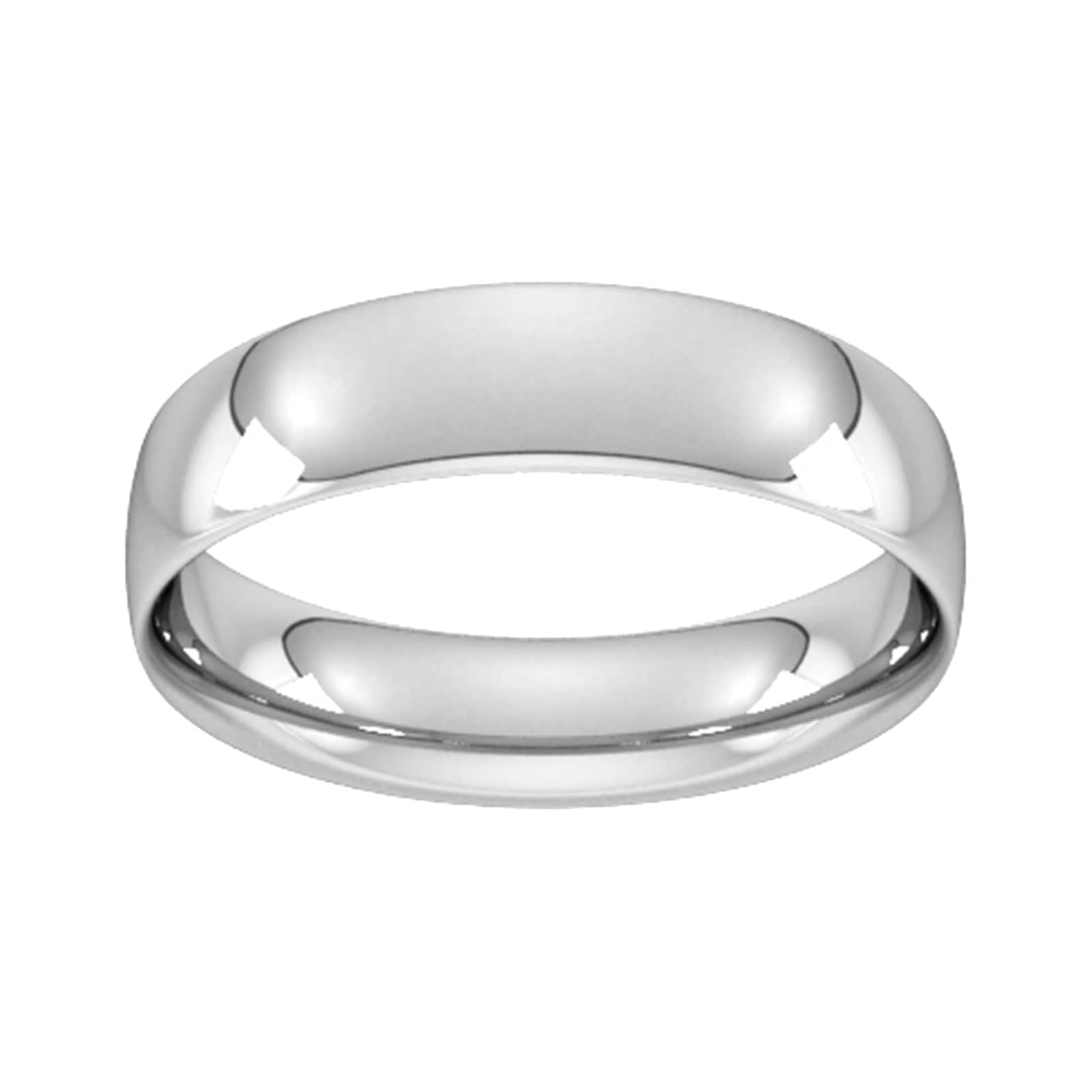 5mm Traditional Court Standard Wedding Ring In Platinum - Ring Size V