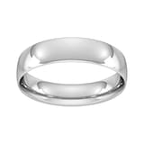 Goldsmiths 5mm Traditional Court Standard Wedding Ring In Platinum - Ring Size T