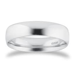 08308602 - 5mm Traditional Court Standard Wedding Ring In Platinum