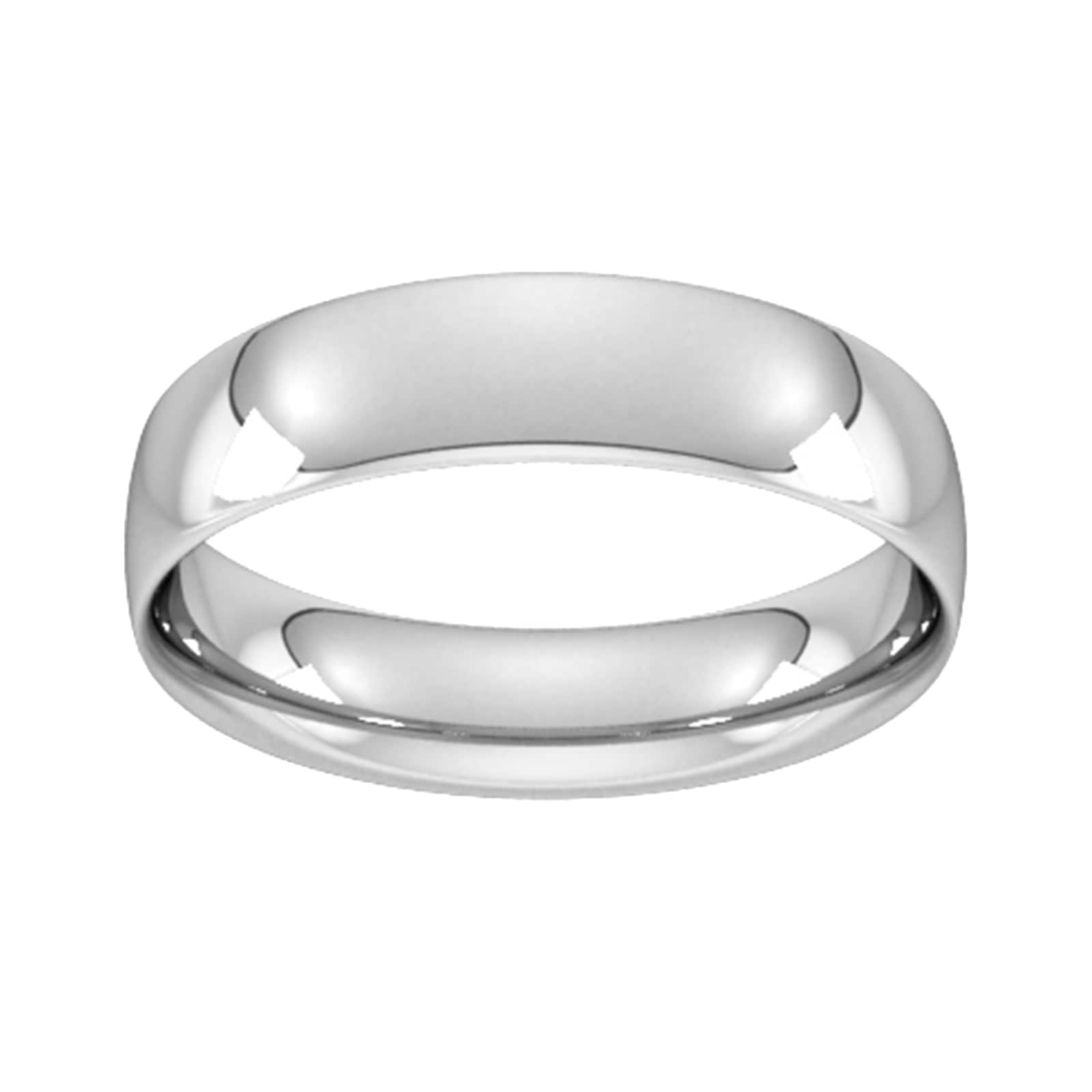 5mm Traditional Court Standard Wedding Ring In Sterling Silver - Ring Size Y