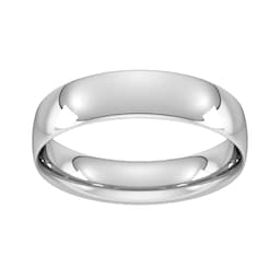 08308603 - 5mm Traditional Court Standard Wedding Ring In Sterling Silver