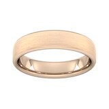 Goldsmiths 5mm Traditional Court Standard Matt Finished Wedding Ring In 9 Carat Rose Gold