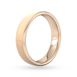Goldsmiths 5mm Traditional Court Standard Matt Finished Wedding Ring In 9 Carat Rose Gold