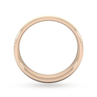 Goldsmiths 5mm Traditional Court Standard Matt Finished Wedding Ring In 9 Carat Rose Gold