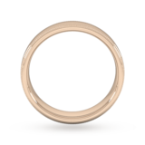 Goldsmiths 5mm Traditional Court Standard Milgrain Edge Wedding Ring In 18 Carat Rose Gold