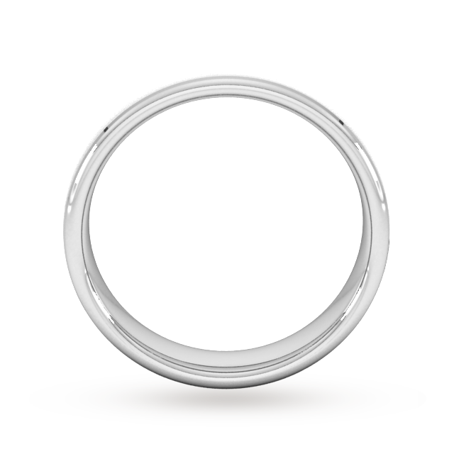 Goldsmiths 5mm Traditional Court Standard Polished Chamfered Edges With Matt Centre Wedding Ring In Platinum Goldsmiths 5mm Traditional Court Standard Polished Chamfered Edges With Matt Centre Wedding Ring In Platinum