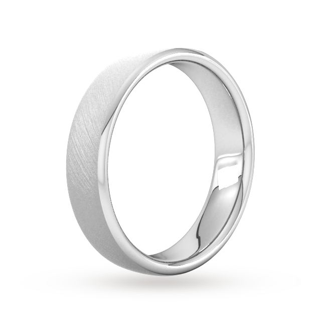 Goldsmiths 5mm Traditional Court Standard Diagonal Matt Finish Wedding Ring In 950 Palladium Goldsmiths 5mm Traditional Court Standard Diagonal Matt Finish Wedding Ring In 950 Palladium