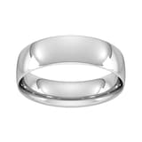 Goldsmiths 6mm Traditional Court Standard Wedding Ring In 9 Carat White Gold
