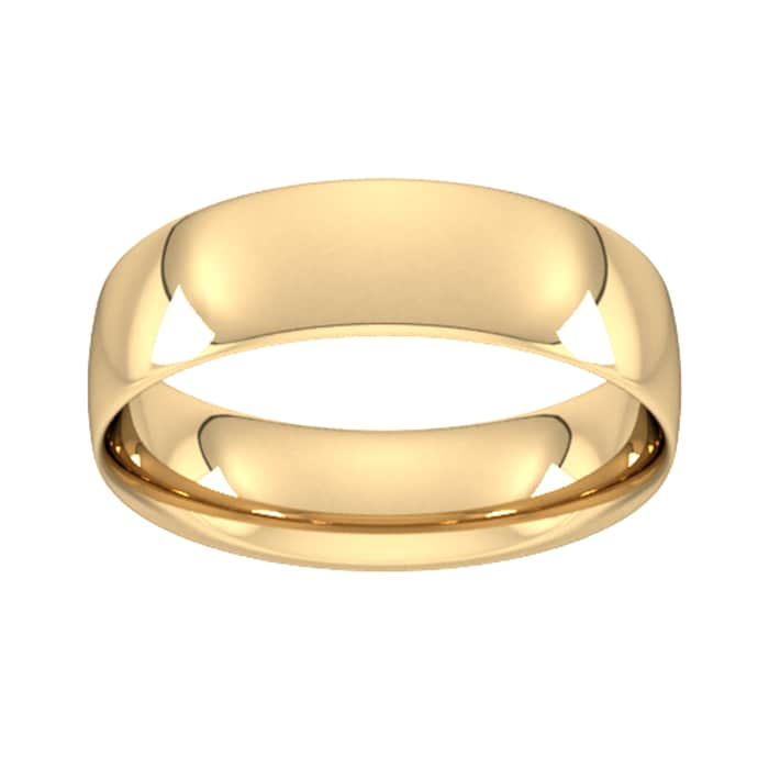 Goldsmiths 6mm Traditional Court Standard Wedding Ring In 9 Carat Yellow Gold