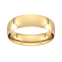 08308693 - 6mm Traditional Court Standard Wedding Ring In 9 Carat Yellow Gold