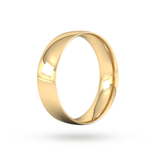 Goldsmiths 6mm Traditional Court Standard Wedding Ring In 9 Carat Yellow Gold