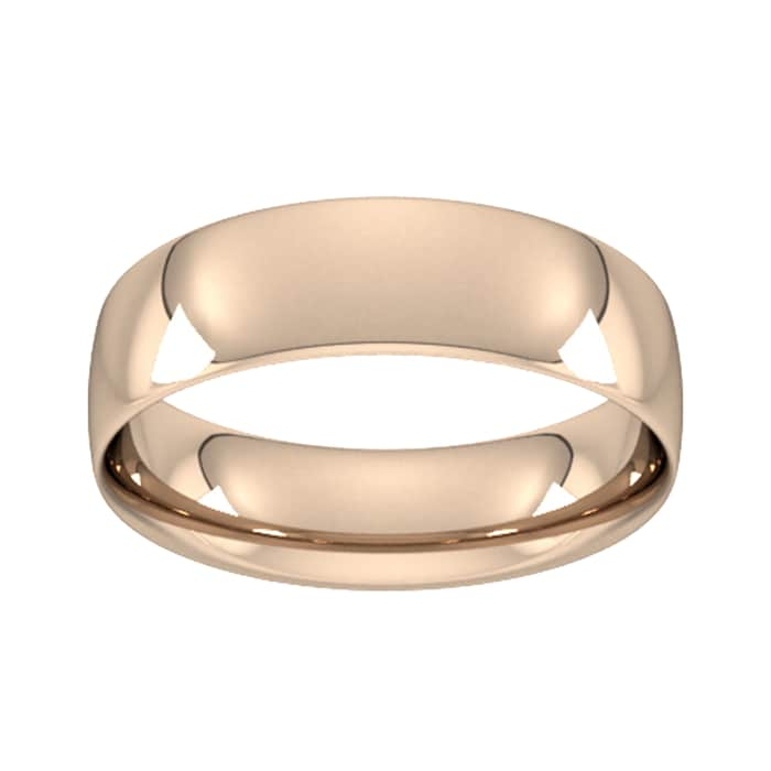 Goldsmiths 6mm Traditional Court Standard Wedding Ring In 9 Carat Rose Gold