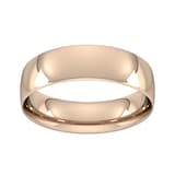 Goldsmiths 6mm Traditional Court Standard Wedding Ring In 9 Carat Rose Gold