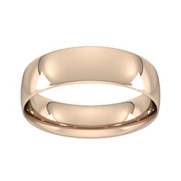 08308694 - 6mm Traditional Court Standard Wedding Ring In 9 Carat Rose Gold