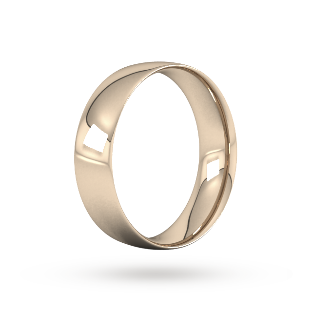 Goldsmiths 6mm Traditional Court Standard Wedding Ring In 9 Carat Rose Gold