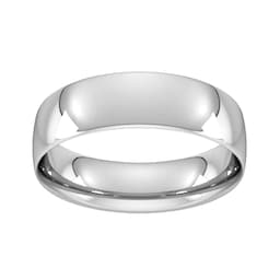 08308695 - 6mm Traditional Court Standard Wedding Ring In 18 Carat White Gold