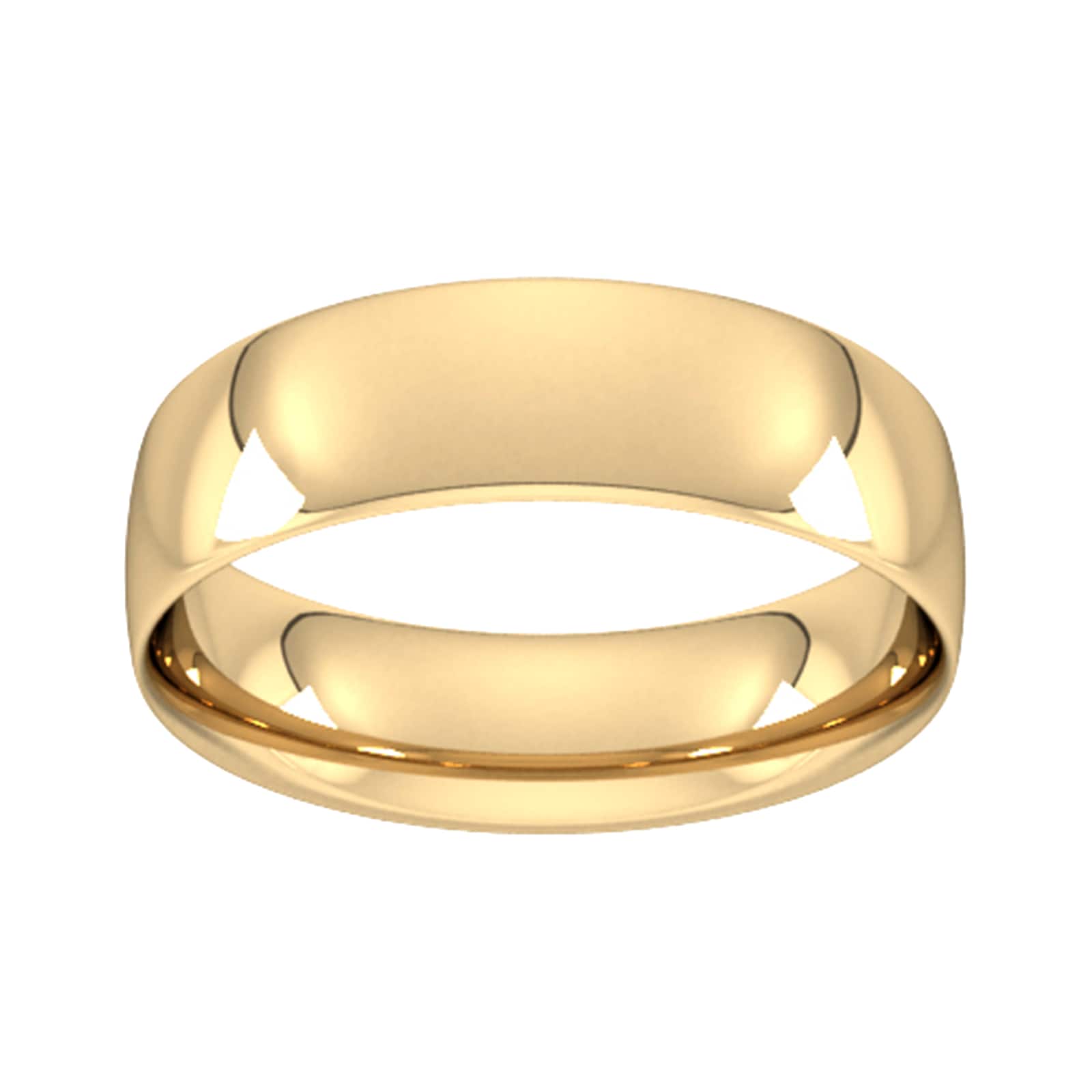 Goldsmiths 6mm Traditional Court Standard Wedding Ring In 18 Carat Yellow Gold - Ring Size M Goldsmiths 6mm Traditional Court Standard Wedding Ring In 18 Carat Yellow Gold - Ring Size M