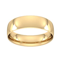 08308696 - 6mm Traditional Court Standard Wedding Ring In 18 Carat Yellow Gold