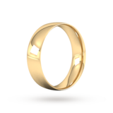 Goldsmiths 6mm Traditional Court Standard Wedding Ring In 18 Carat Yellow Gold - Ring Size K