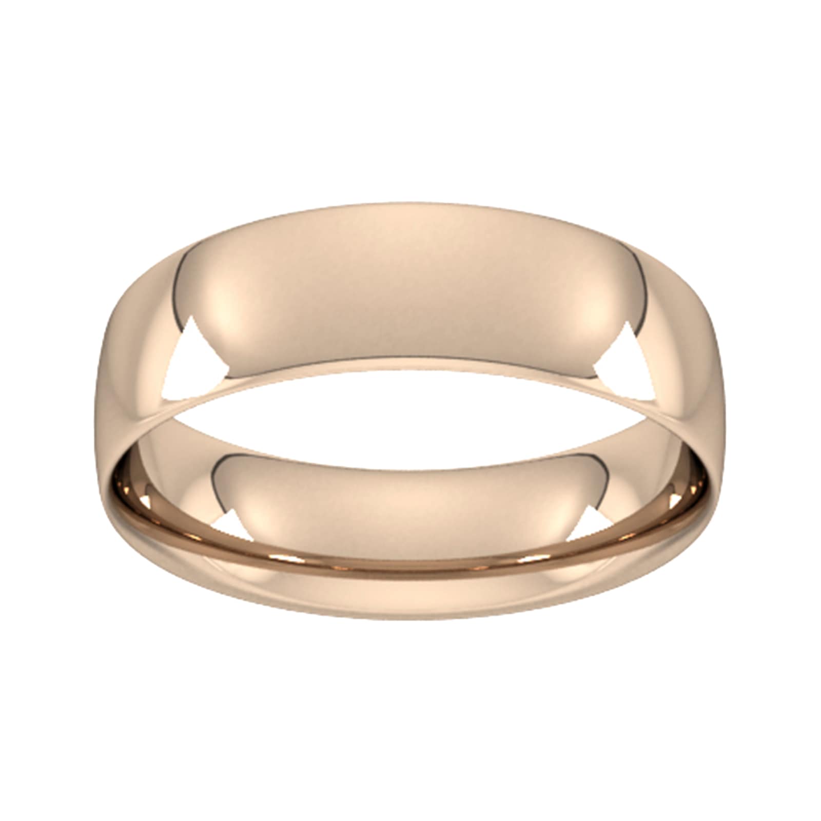 6mm Traditional Court Standard Wedding Ring In 18 Carat Rose Gold - Ring Size Z