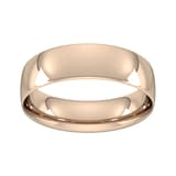 Goldsmiths 6mm Traditional Court Standard Wedding Ring In 18 Carat Rose Gold