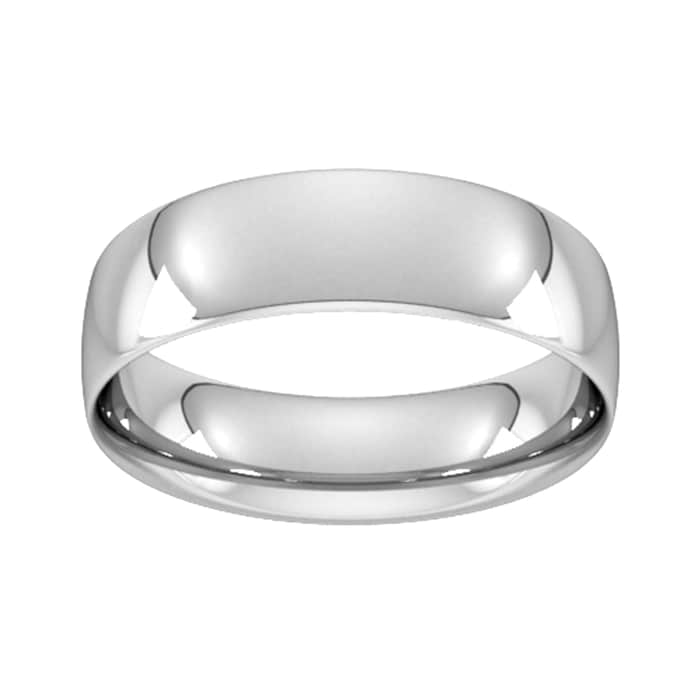 Goldsmiths 6mm Traditional Court Standard Wedding Ring In 950 Palladium