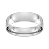 Goldsmiths 6mm Traditional Court Standard Wedding Ring In 950 Palladium