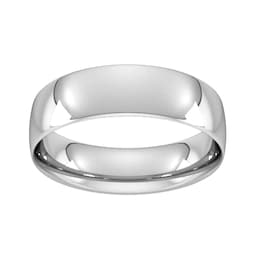 08308699 - 6mm Traditional Court Standard Wedding Ring In Platinum