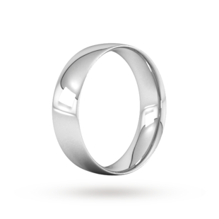 Goldsmiths 6mm Traditional Court Standard Wedding Ring In Platinum