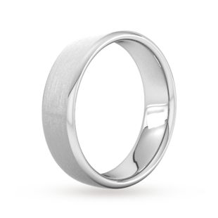Goldsmiths 6mm Traditional Court Standard Matt Finished Wedding Ring In Platinum