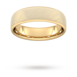 08308782 - 6mm Traditional Court Standard Diagonal Matt Finish Wedding Ring In 9 Carat Yellow Gold