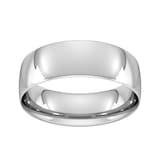 Goldsmiths 7mm Traditional Court Standard Wedding Ring In 9 Carat White Gold