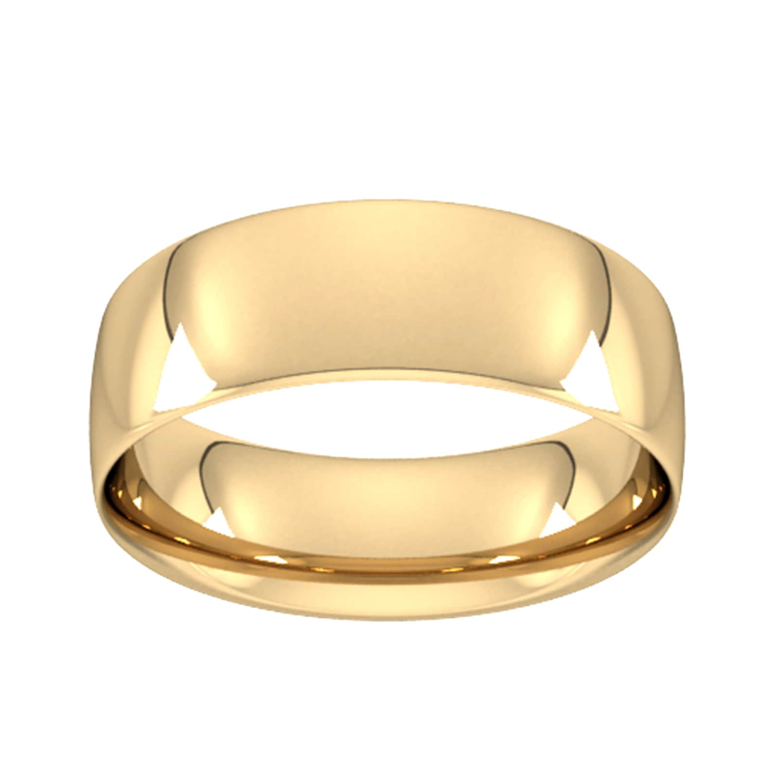 7mm Traditional Court Standard Wedding Ring In 9 Carat Yellow Gold - Ring Size N