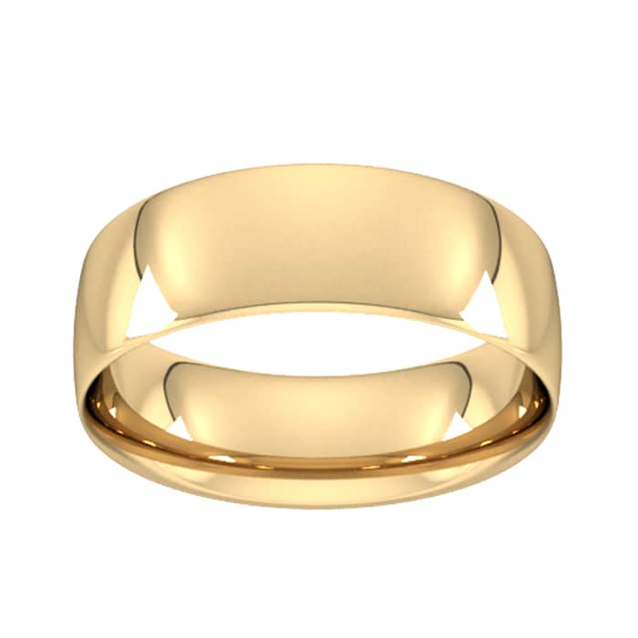 Goldsmiths 7mm Traditional Court Standard Wedding Ring In 9 Carat Yellow Gold