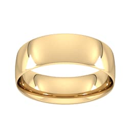 08308790 - 7mm Traditional Court Standard Wedding Ring In 9 Carat Yellow Gold
