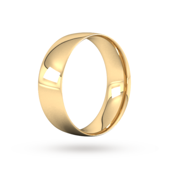 Goldsmiths 7mm Traditional Court Standard Wedding Ring In 9 Carat Yellow Gold