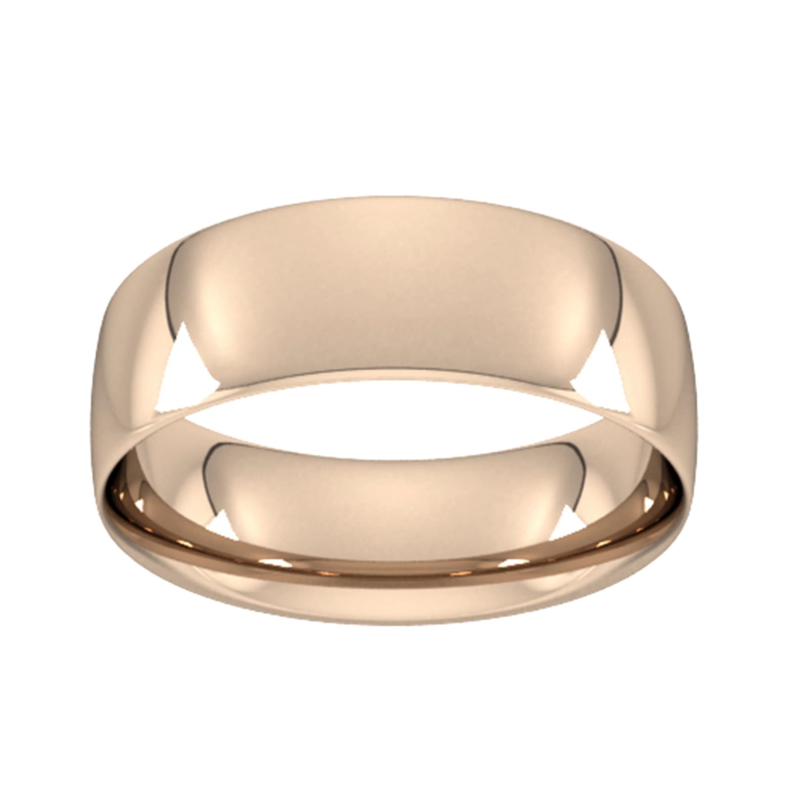 7mm Traditional Court Standard Wedding Ring In 9 Carat Rose Gold - Ring Size U