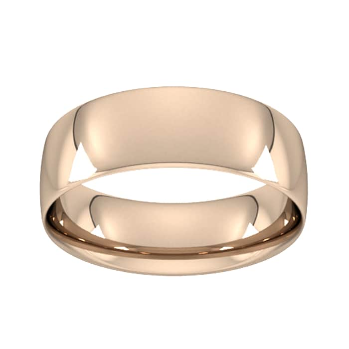 Goldsmiths 7mm Traditional Court Standard Wedding Ring In 9 Carat Rose Gold - Ring Size K