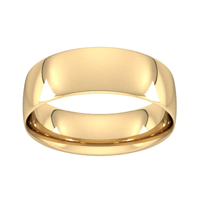 Goldsmiths 7mm Traditional Court Standard Wedding Ring In 18 Carat Yellow Gold - Ring Size M