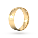 Goldsmiths 7mm Traditional Court Standard Wedding Ring In 18 Carat Yellow Gold - Ring Size S